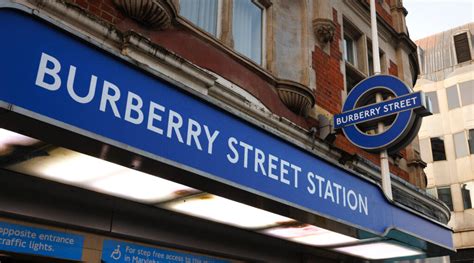 burberry street tfl|Burberry street tube station.